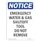 Signmission Safety Sign, OSHA Notice, 18" Height, Emergency Water And Gas Shutoff Sign, Portrait OS-NS-D-1218-V-11935 - alternate 1